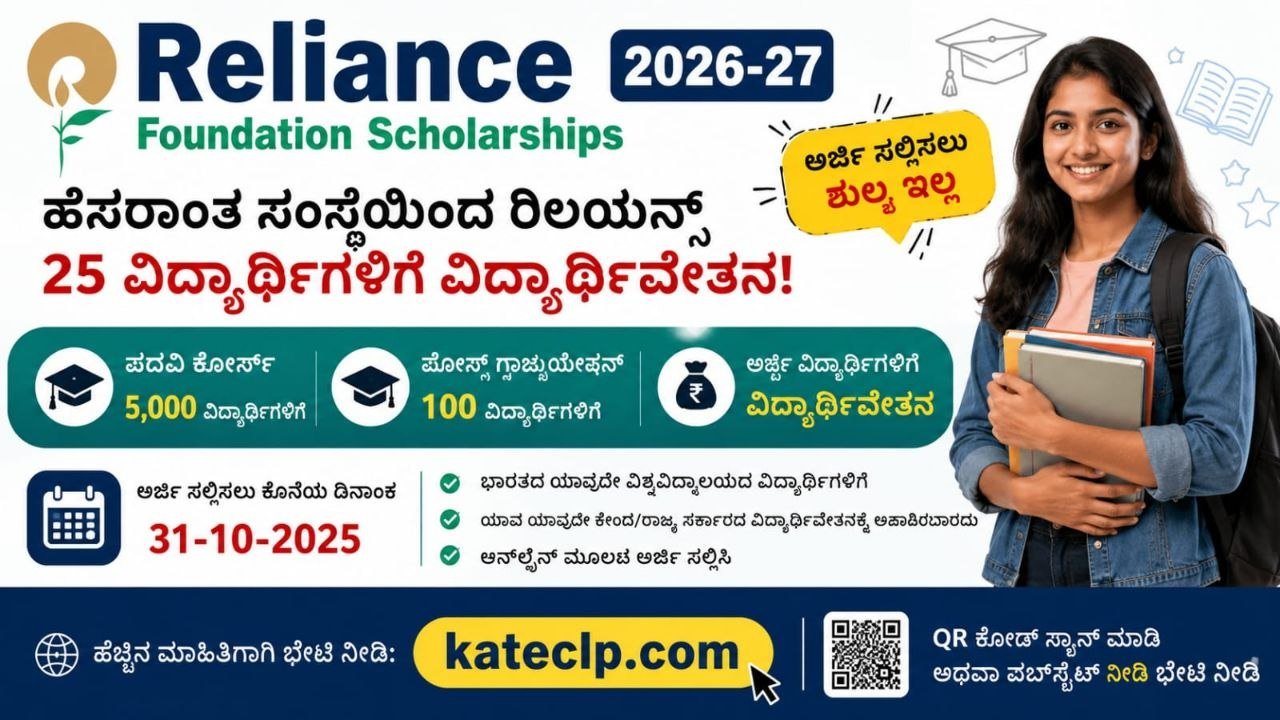 Reliance Foundation Scholarships 2026-27